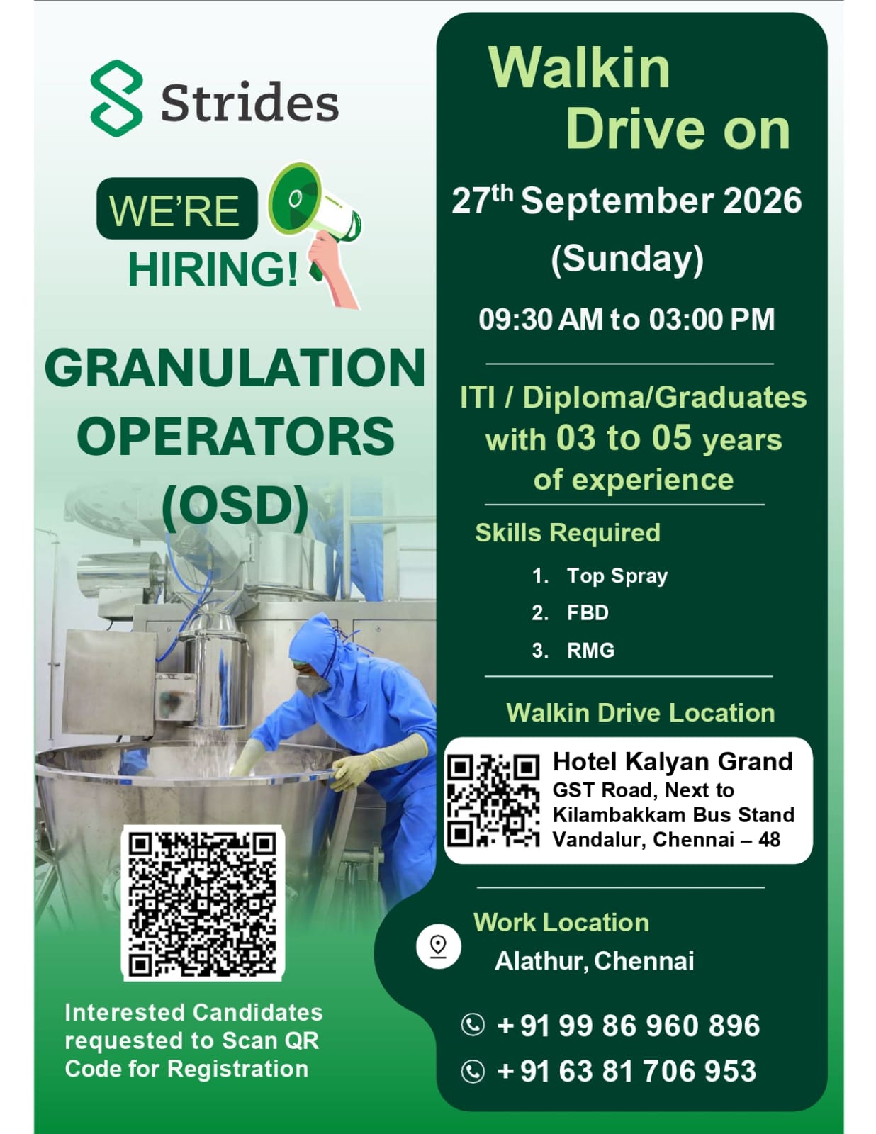 STRIDES Hiring Poster
