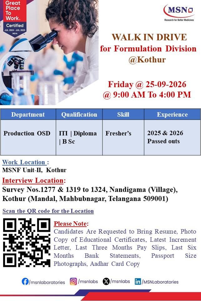 MSN Labs Hiring Poster